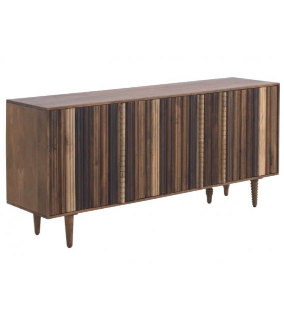 APARADOR 170 X 45 X 78 POLCA MADERA NOGAL Y NATURAL