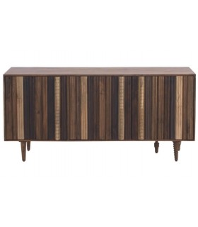 APARADOR 170 X 45 X 78 POLCA MADERA NOGAL Y NATURAL