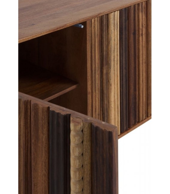 APARADOR 170 X 45 X 78 POLCA MADERA NOGAL Y NATURAL