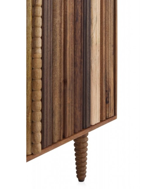 APARADOR 170 X 45 X 78 POLCA MADERA NOGAL Y NATURAL