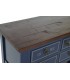 CONSOLA CALEDONIA 103 X 35 X 80 MADERA AZUL Y CAOBA