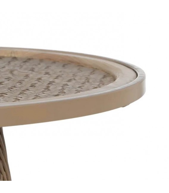 MESA DE CENTRO 70 Ø X 40 CATANIA RATAN Y METAL NATURAL
