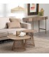 MESA DE CENTRO 70 Ø X 40 CATANIA RATAN Y METAL NATURAL
