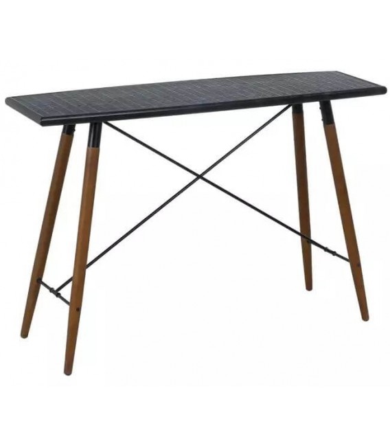 CONSOLA 120 X 38 X 81 VELVET MADERA CEREZO METAL NEGRO