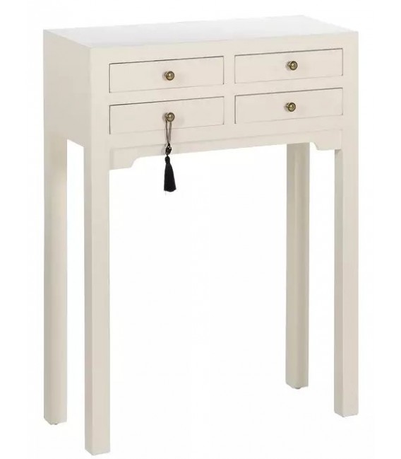 CONSOLA 63 X 26 X 85 CHURCA MADERA LACADA EN BLANCO