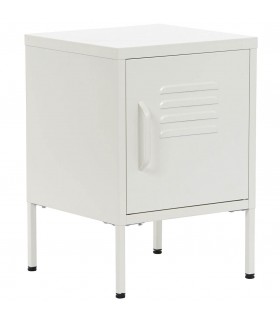 MESITA DE NOCHE 35 X 35 X 51 TAQUILLA METAL BLANCO