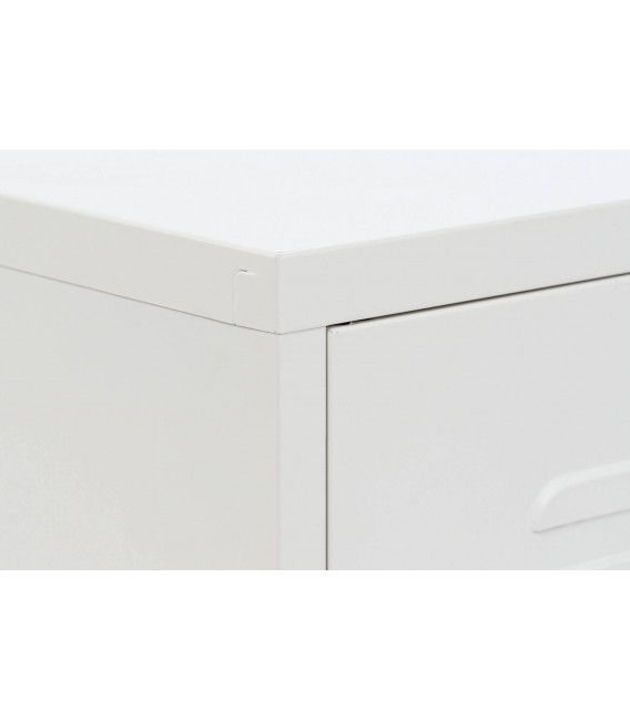 MESITA DE NOCHE 35 X 35 X 51 TAQUILLA METAL BLANCO