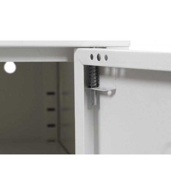 MESITA DE NOCHE 35 X 35 X 51 TAQUILLA METAL BLANCO