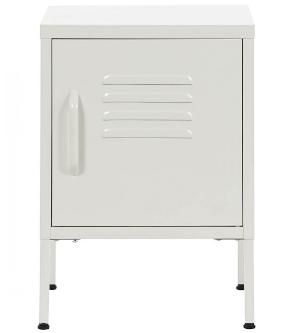 MESITA DE NOCHE 35 X 35 X 51 TAQUILLA METAL BLANCO