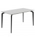 MESA DE COMEDOR 140 X 80 X 75 PRUSIA METAL NEGRO CERAMICA BLANCA