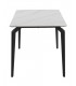 MESA DE COMEDOR 140 X 80 X 75 PRUSIA METAL NEGRO CERAMICA BLANCA