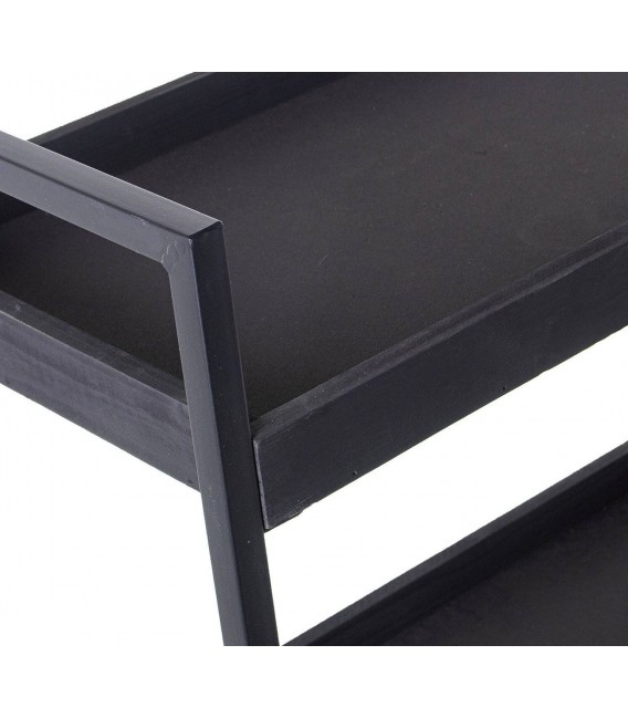 LIBRERIA 60 X 30 X 140 MALMUT MADERA NATURAL METAL NEGRO