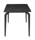 MESA DE COMEDOR 140 X 80 X 75 PRUSIA METAL NEGRO CERAMICA NEGRA