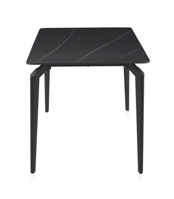 MESA DE COMEDOR 140 X 80 X 75 PRUSIA METAL NEGRO CERAMICA NEGRA