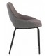 SILLA 54 X 50 X 75 PLUMA TAPIZADA GRIS Y MORADO METAL NEGRO