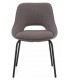 SILLA 54 X 50 X 75 PLUMA TAPIZADA GRIS Y MORADO METAL NEGRO