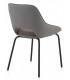 SILLA 54 X 50 X 75 PLUMA TAPIZADA GRIS Y MORADO METAL NEGRO