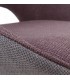 SILLA 54 X 50 X 75 PLUMA TAPIZADA GRIS Y MORADO METAL NEGRO