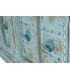 APARADOR 190 X 45 X 100 MALIBU MADERA TALLADA A MANO DECAPADA AZUL