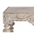 MESA DE CENTRO 110 X 60 X 46 TRENEO MADERA TALLADA BLANQUEADA