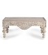 MESA DE CENTRO 110 X 60 X 46 TRENEO MADERA TALLADA BLANQUEADA