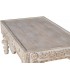 MESA DE CENTRO 110 X 60 X 46 TRENEO MADERA TALLADA BLANQUEADA