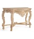 CONSOLA 120 X 42 X 76 UNIDA MADERA TALLADA PATINADA EN BLANCO