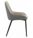 SILLA 57 X 50 X 81 LUCILLE TELA GRIS Y BEIGE METAL NEGRO