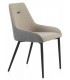 SILLA 57 X 50 X 81 LUCILLE TELA GRIS Y BEIGE METAL NEGRO
