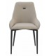 SILLA 57 X 50 X 81 LUCILLE TELA GRIS Y BEIGE METAL NEGRO