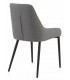 SILLA 57 X 50 X 81 LUCILLE TELA GRIS Y BEIGE METAL NEGRO