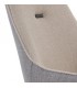 SILLA 57 X 50 X 81 LUCILLE TELA GRIS Y BEIGE METAL NEGRO