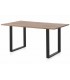 MESA DE COMEDOR 160 X 90 X 76 DELTO MADERA NATURAL METAL NEGRO