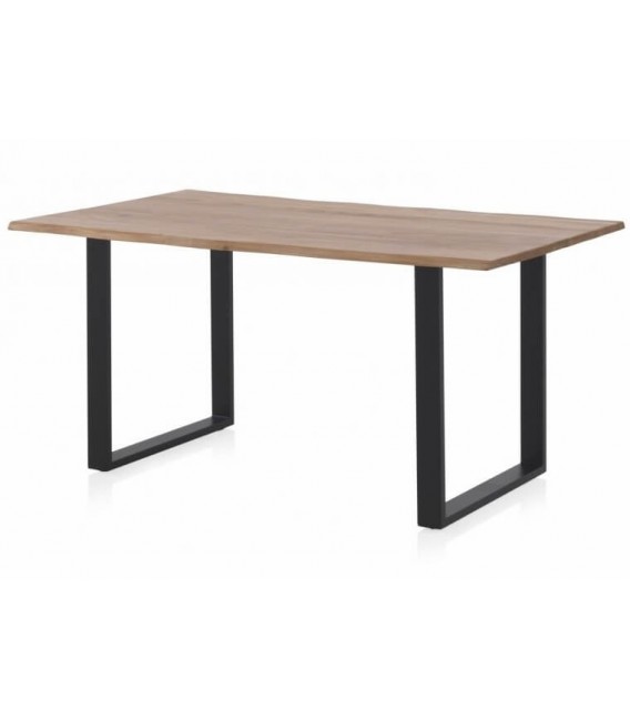 MESA DE COMEDOR 160 X 90 X 76 DELTO MADERA NATURAL METAL NEGRO