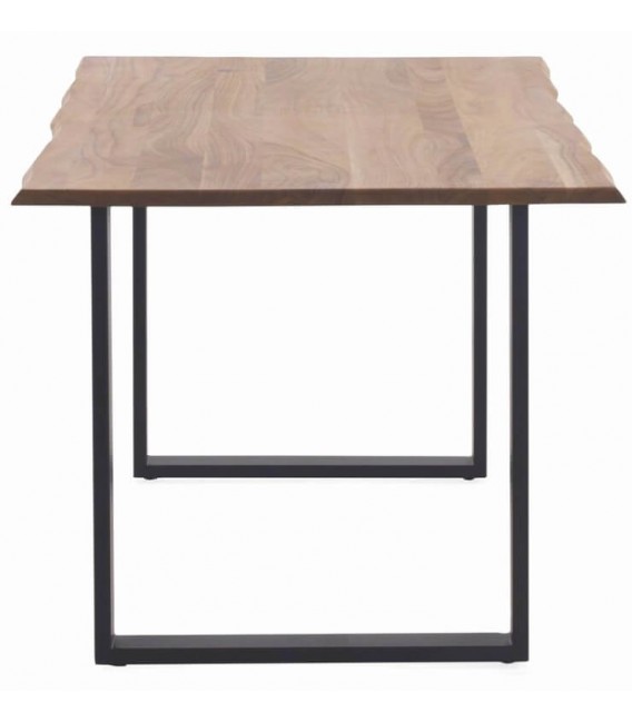 MESA DE COMEDOR 160 X 90 X 76 DELTO MADERA NATURAL METAL NEGRO