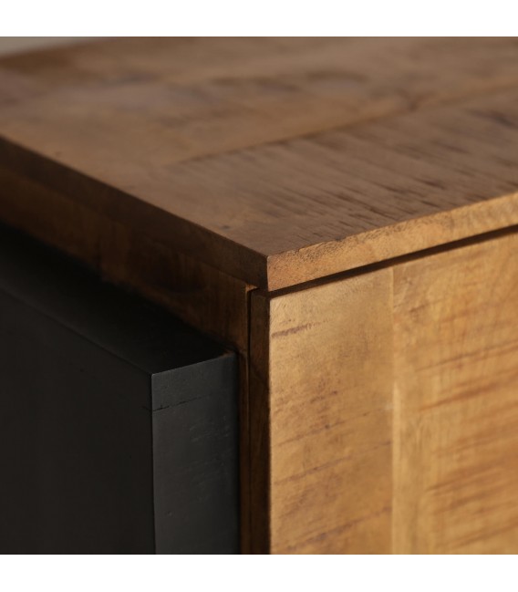 MUEBLE DE TV 170 X 40 X 50 TAMSI MADERA MANGO NATURAL Y NEGRO