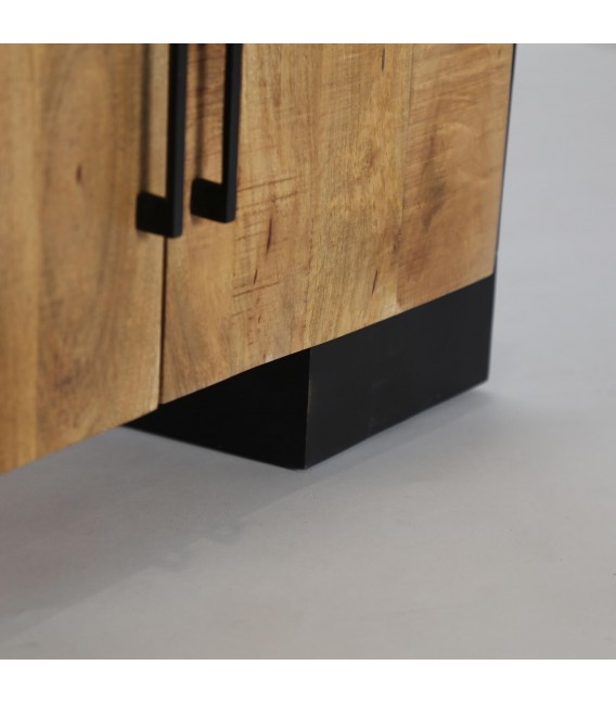 MUEBLE DE TV 170 X 40 X 50 TAMSI MADERA MANGO NATURAL Y NEGRO