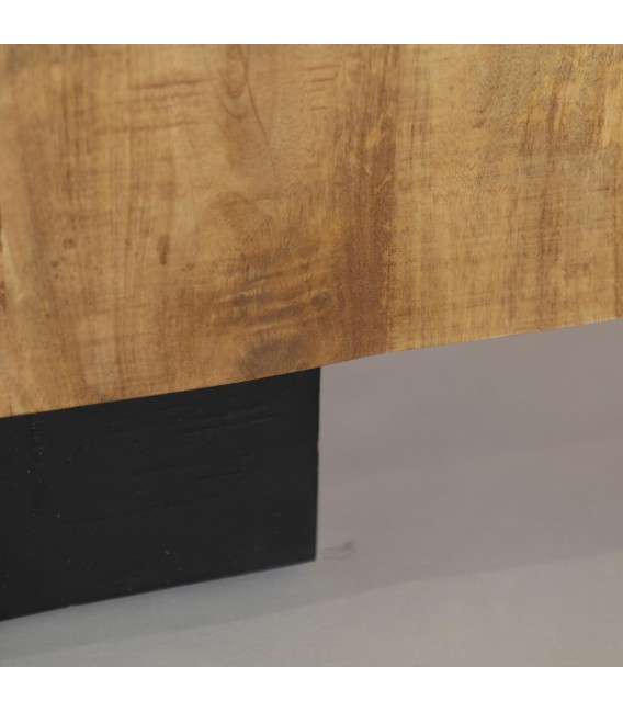 MUEBLE DE TV 170 X 40 X 50 TAMSI MADERA MANGO NATURAL Y NEGRO