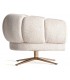 SILLON 95 X 84 X 68 ELISE METAL DORADO TERCIOPELO BLANCO ROTO