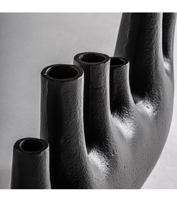 JARRON 43 X 8 X 27 DAVET ALUMINIO NEGRO