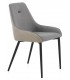 SILLA 57 X 50 X 81 LUCILLE TELA BEIGE Y GRIS METAL NEGRO
