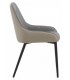 SILLA 57 X 50 X 81 LUCILLE TELA BEIGE Y GRIS METAL NEGRO