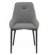 SILLA 57 X 50 X 81 LUCILLE TELA BEIGE Y GRIS METAL NEGRO