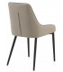 SILLA 57 X 50 X 81 LUCILLE TELA BEIGE Y GRIS METAL NEGRO