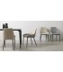 SILLA 57 X 50 X 81 LUCILLE TELA BEIGE Y GRIS METAL NEGRO