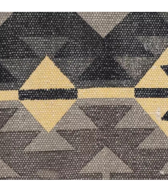 BANCO PIE DE CAMA 120 X 42 X 48 KILIM AMARILLO TOPO Y NEGRO