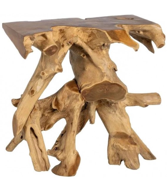 CONSOLA 80 X 40 X 80 RAIZ MADERA TECA NATURAL