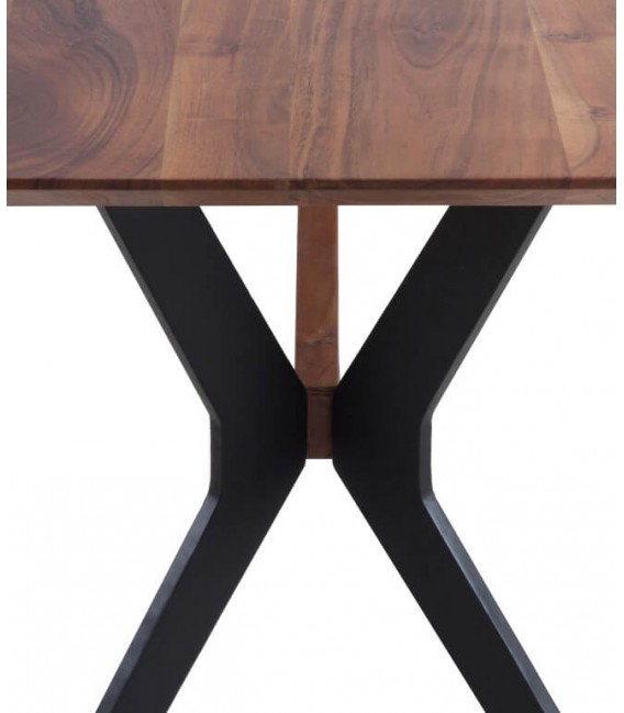 MESA DE COMEDOR 200 X 100 X 76 BARCIO MADERA NATURAL METAL