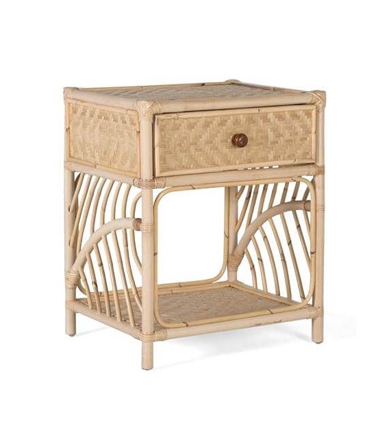 MESITA DE NOCHE 50 X 40 X 60 IMBRES RATAN NATURAL