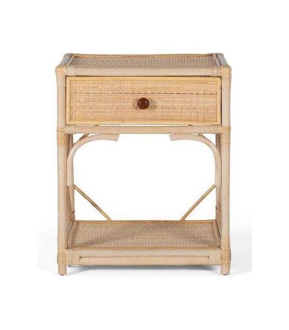 MESITA DE NOCHE 50 X 40 X 60 RUTEN RATAN NATURAL